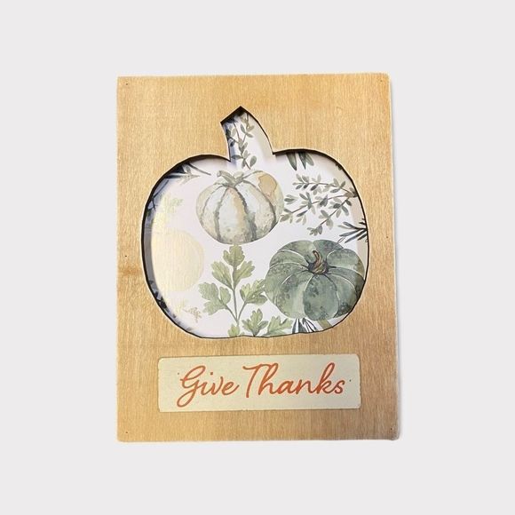 🆕 “Give Thanks” Pumpkin Fall Sign - Picture 1 of 5